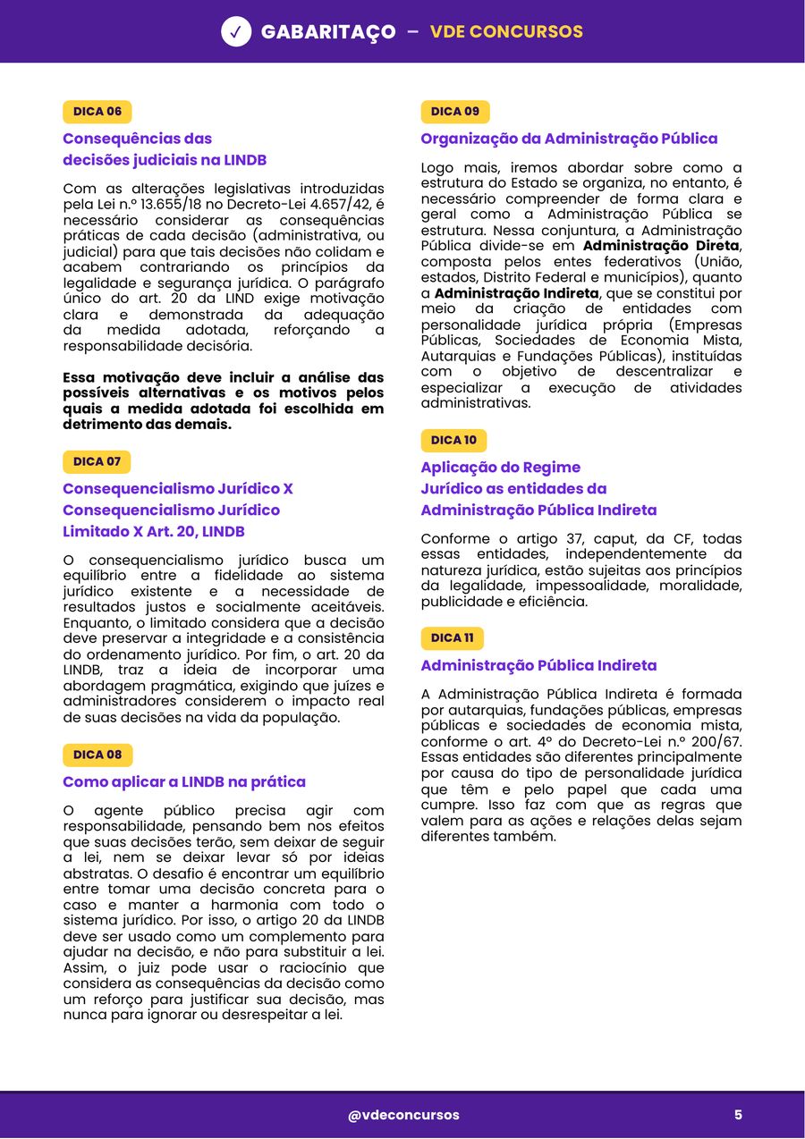 Página do Gabaritaço de Direito Administrativo